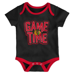 3 ks sada - Dětské body NHL Outerstuff Chicago Blackhawks Game Time
