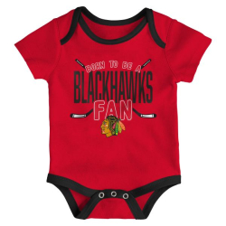 3 ks sada - Dětské body NHL Outerstuff Chicago Blackhawks Game Time