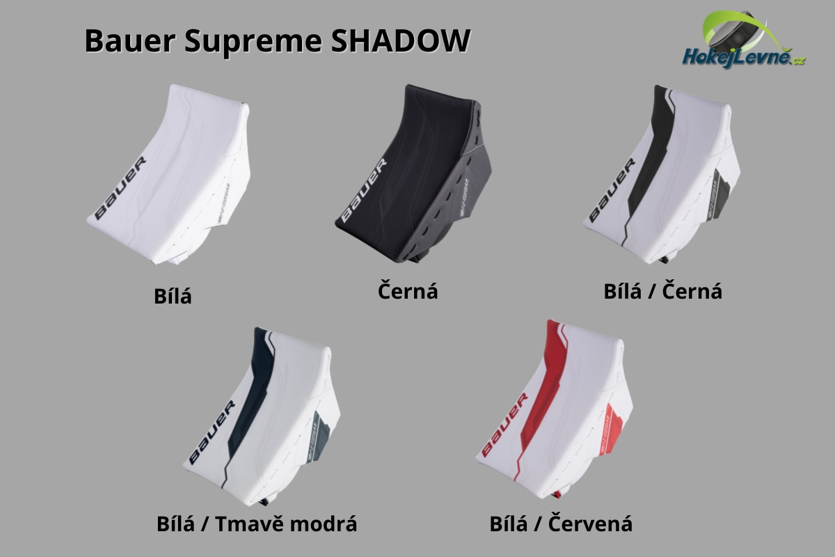 Barevné provedení brankářské výstroje Bauer Supreme