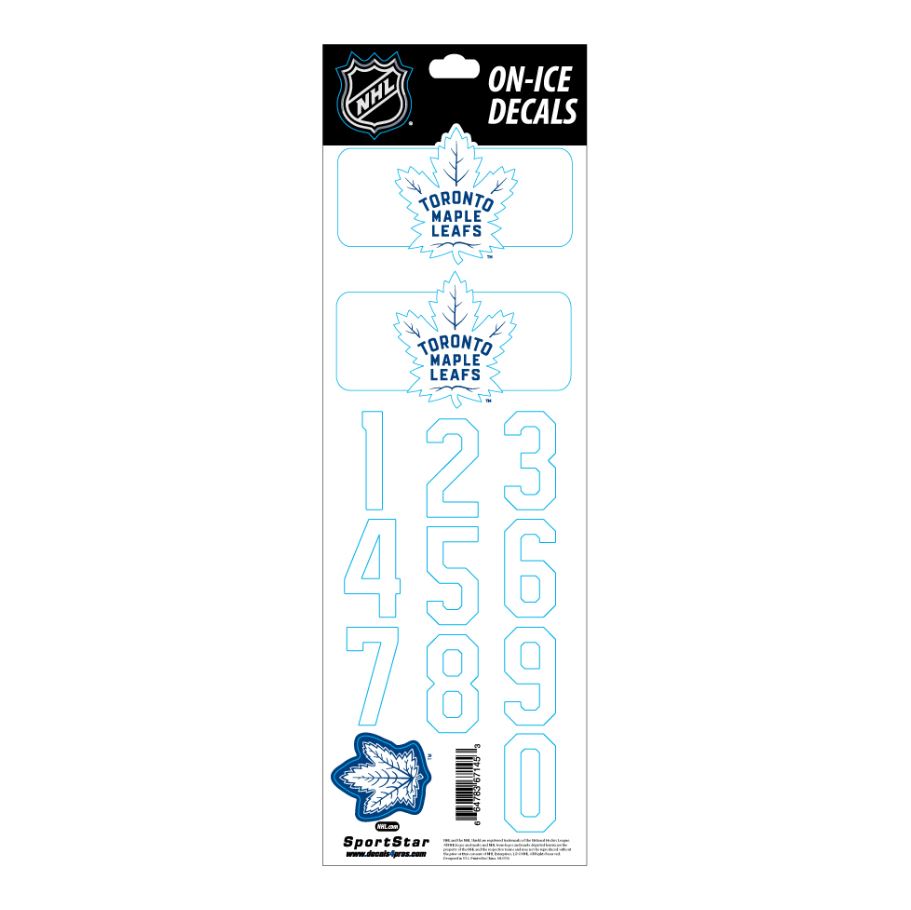 Čísla na helmu Toronto Maple Leafs (dark)