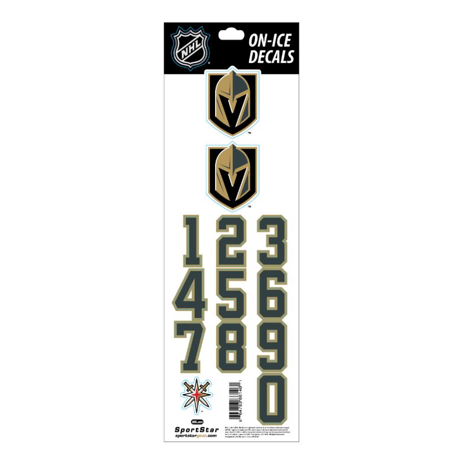 Čísla na helmu Vegas Golden Knights
