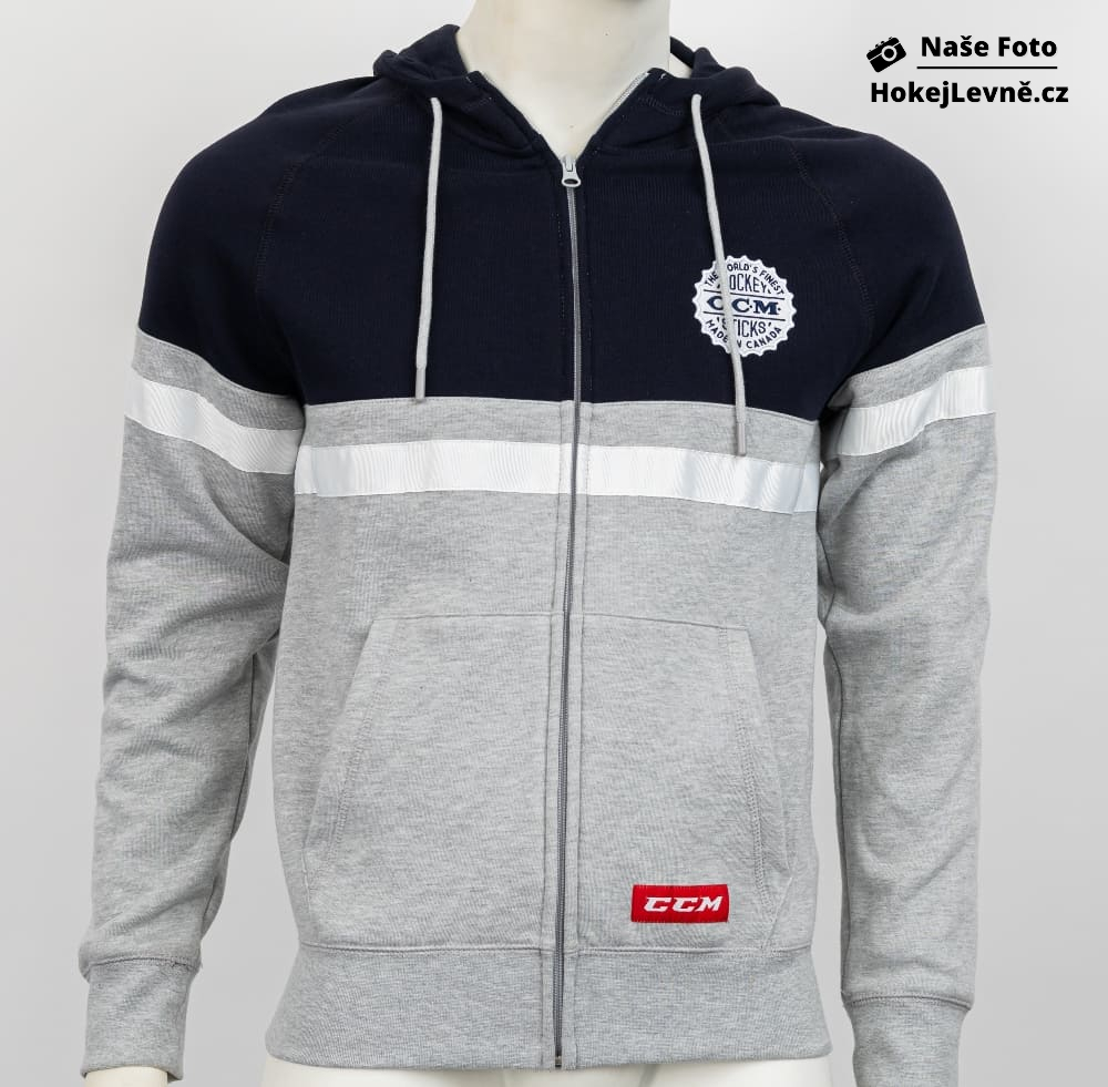 Mikina CCM Heritage Full Zip Hooded Fleece - SR S-Nightfall