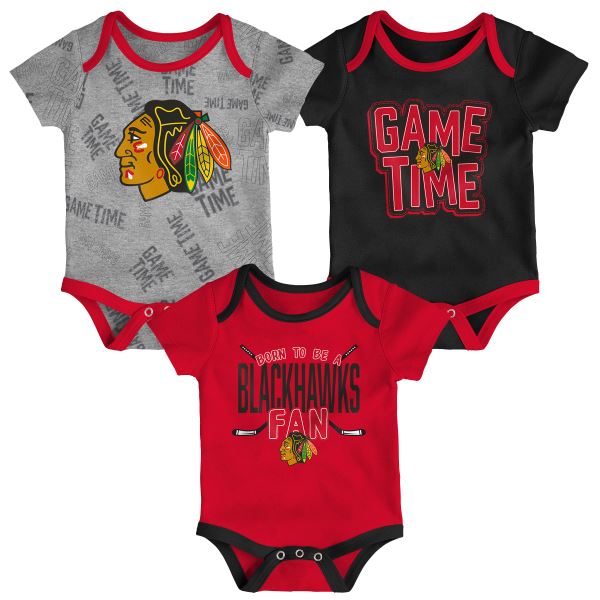 Dětské body NHL Outerstuff Chicago Blackhawks Game Time - 3 ks sada