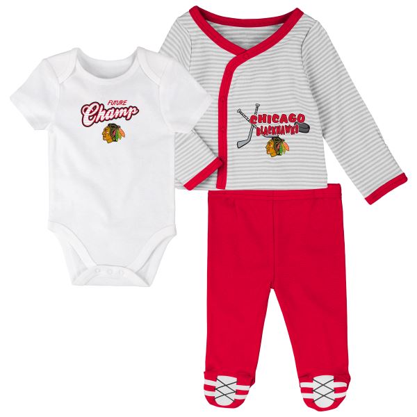 Dětské body NHL Outerstuff Chicago Blackhawks - 3 ks sada