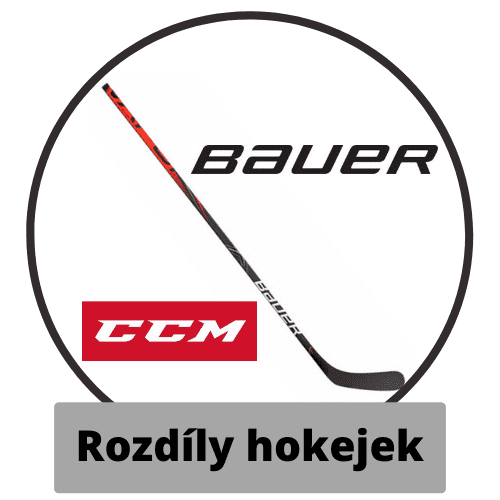 Rozdíly řad hokejek Bauer a CCM