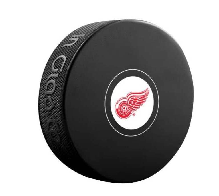 Fanouškovský puk NHL Autograph Blister Detroit Red Wings