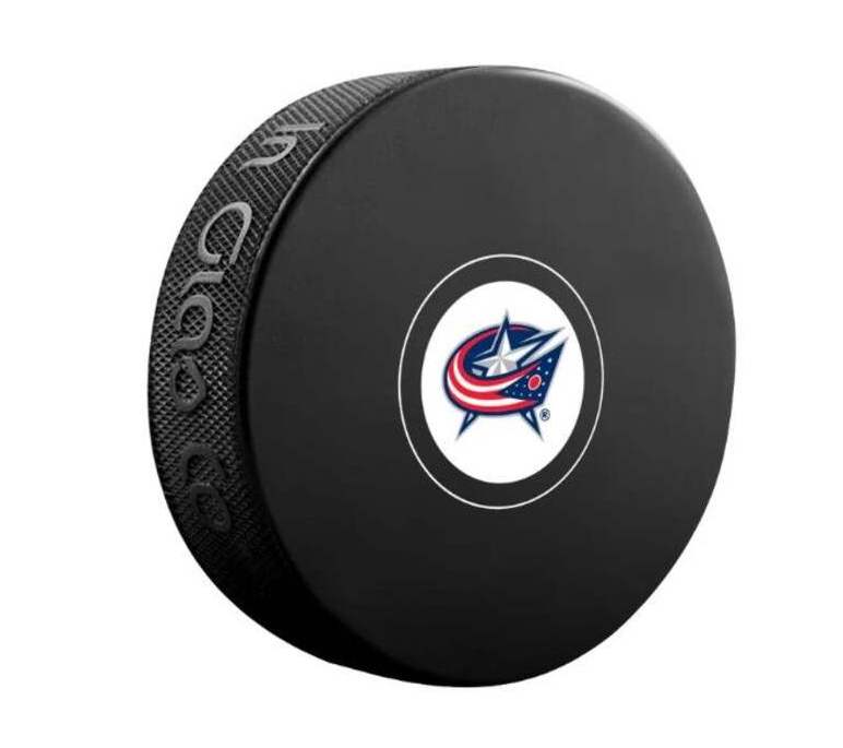 Fanouškovský puk NHL Autograph Blister Columbus Blue Jackets