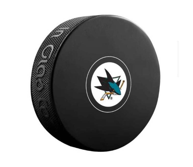 Fanouškovský puk NHL Autograph Blister San Jose Sharks