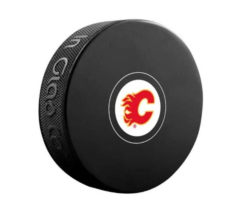 Fanouškovský puk NHL Autograph Blister Calgary Flames