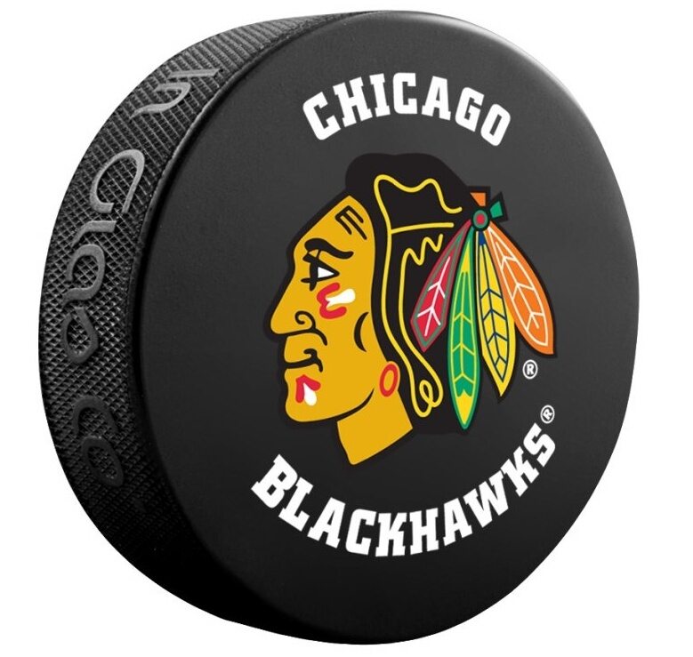 Fanouškovský puk NHL Logo Blister Chicago Blackhawks