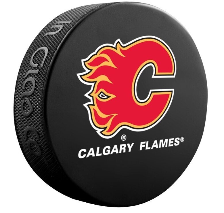 Fanouškovský puk NHL Logo Blister Calgary Flames