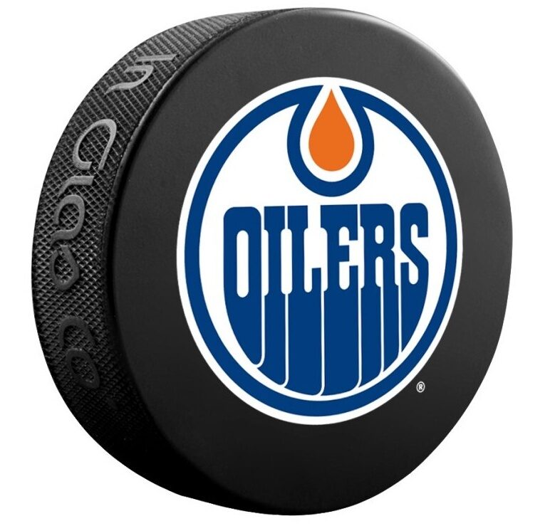 Fanouškovský puk NHL Logo Blister Edmonton Oilers
