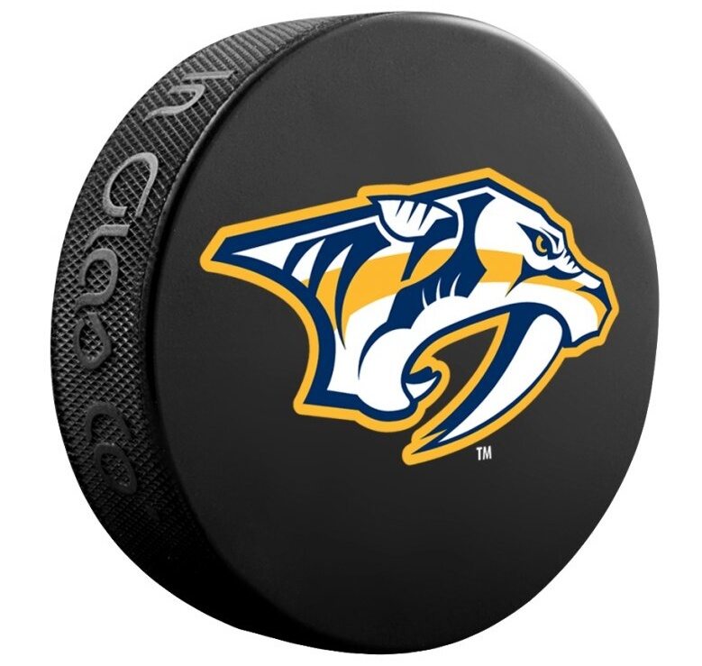Fanouškovský puk NHL Logo Blister Nashville Predators