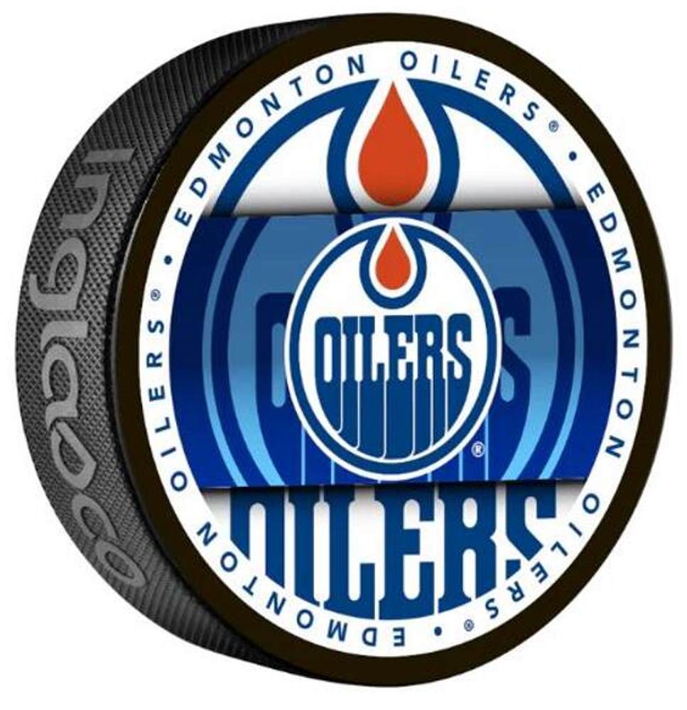 Fanouškovský puk NHL Medallion Blister Edmonton Oilers