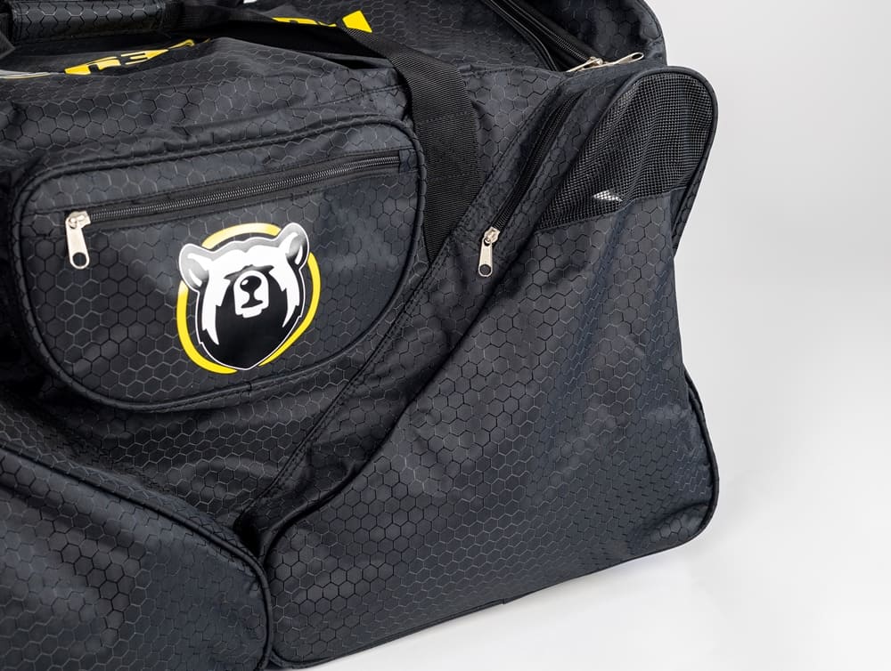 Hokejová taška Hockey Bear Wheel Bag Upgraded Senior - Černá/Žlutá
