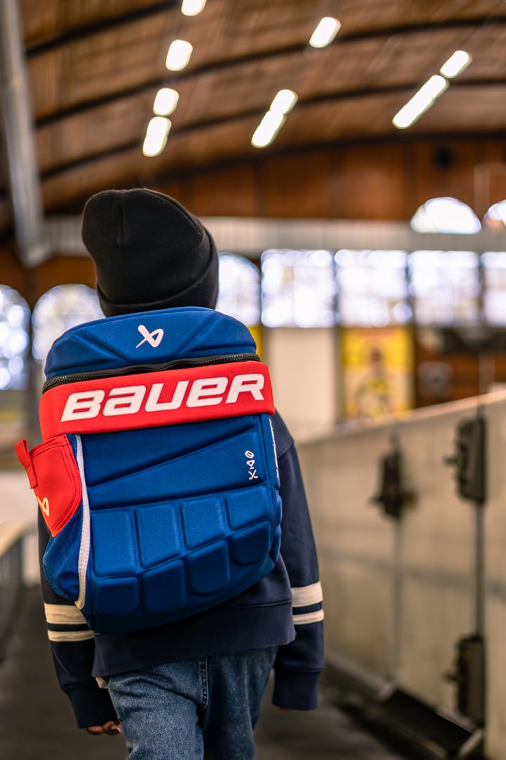 Batoh Bauer S24 Glove Backpack YTH Modro/červený
