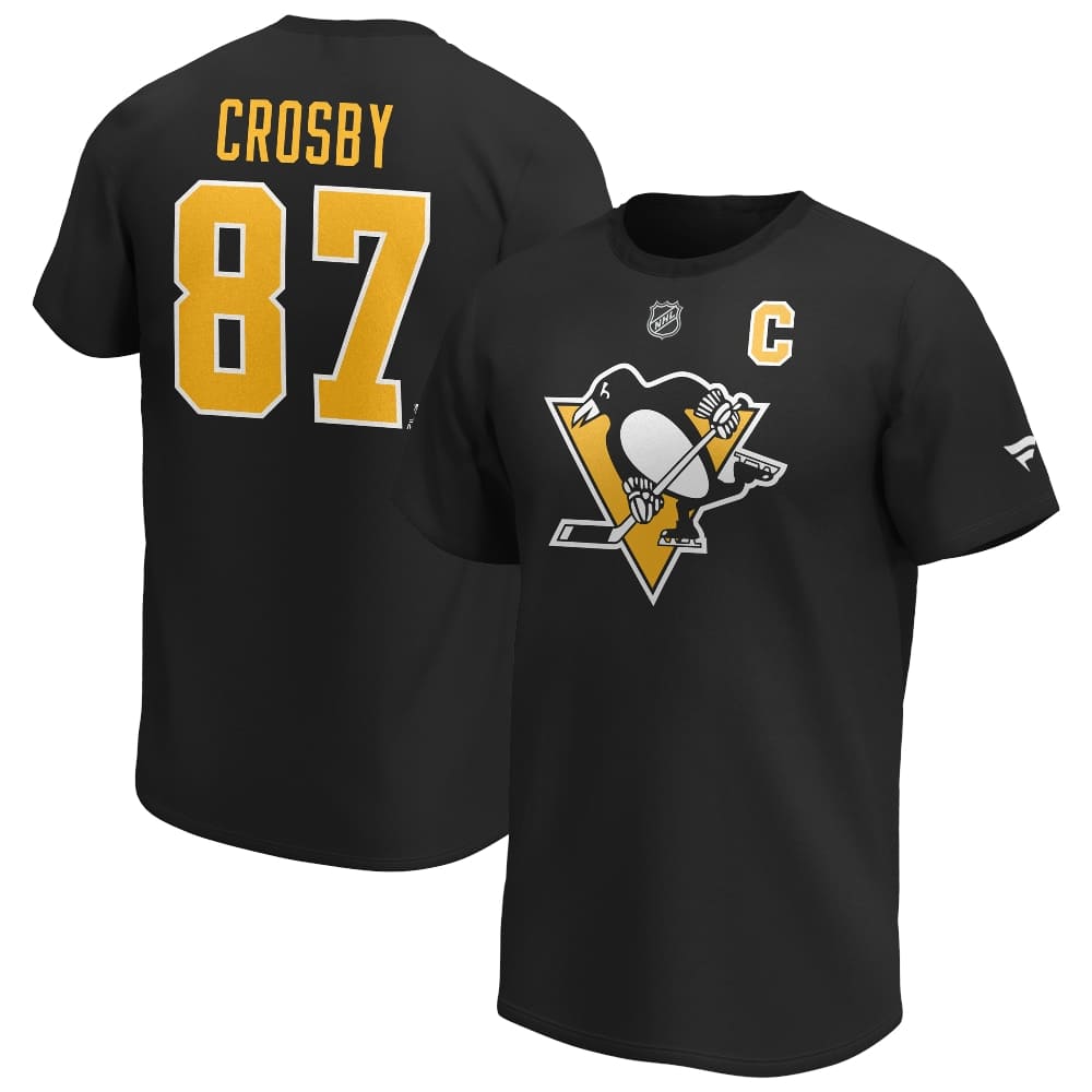 NHL Triko Fanatics Pittsburgh Penguins - Sidney Crosby - Iconic Name & Number Graphic