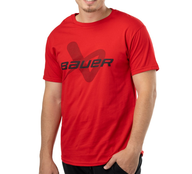 Triko Bauer S24 CORE SS LOCKUP TEE Červené SR 