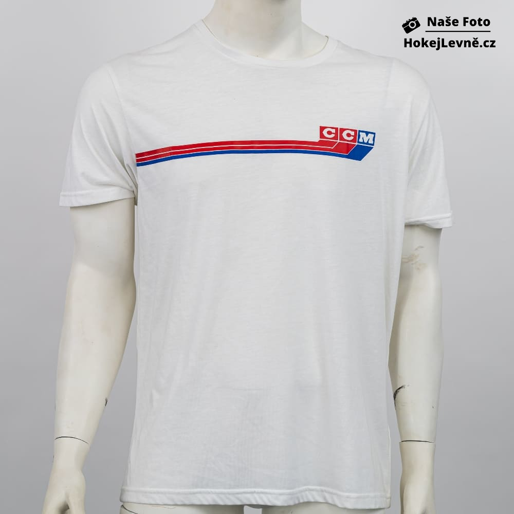 Triko CCM Vintage Retro Block Tee SR : SR L - White