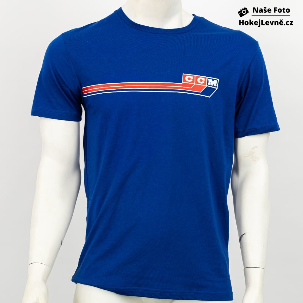 Triko CCM Vintage Retro Block Tee SR - Royal