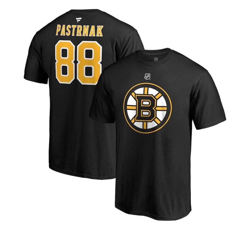NHL Triko Fanatics Boston Bruins - David Pastrňák - Iconic Name & Number Graphic