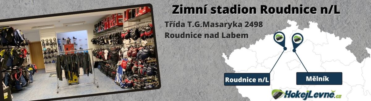 Hokejová prodejna zimní stadion Roudnice nad Labem
