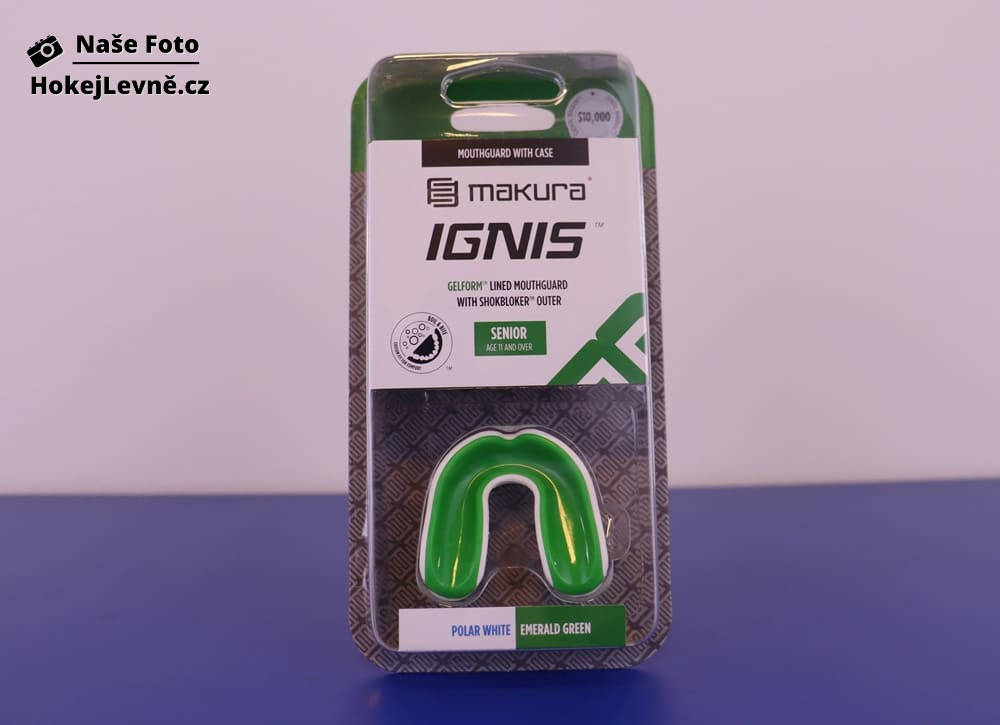 Chránič zubů Makura Ignis Pro - Polar White/Emerald Green