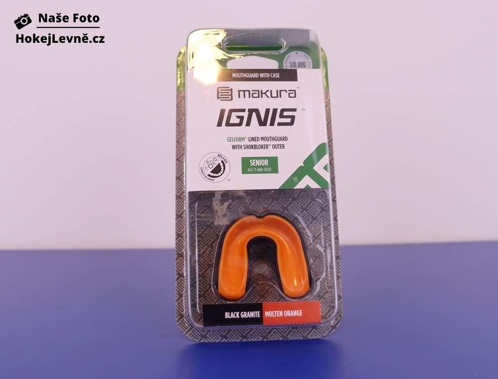 Chránič zubů Makura Ignis Pro - Black Granite/Molten Orange